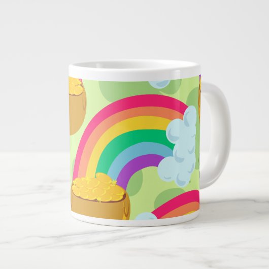 Luck Pot O Gold Pattern Jumbo Mok (Voorkant rechts)