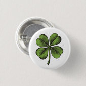 Luck Shamrock Ronde Button 3,2 Cm (Voorkant /achterkant)