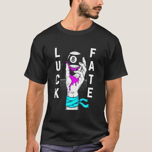 Luck vs Fate 90s Aesthetic Graphic Tee T-shirt (Voorkant)