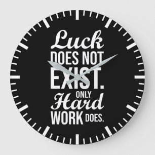 Luck vs Hard Work - Gym, Hustle, Succes Grote Klok