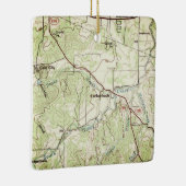 Luckenbach Topo Map Keramisch Ornament (Rechts)