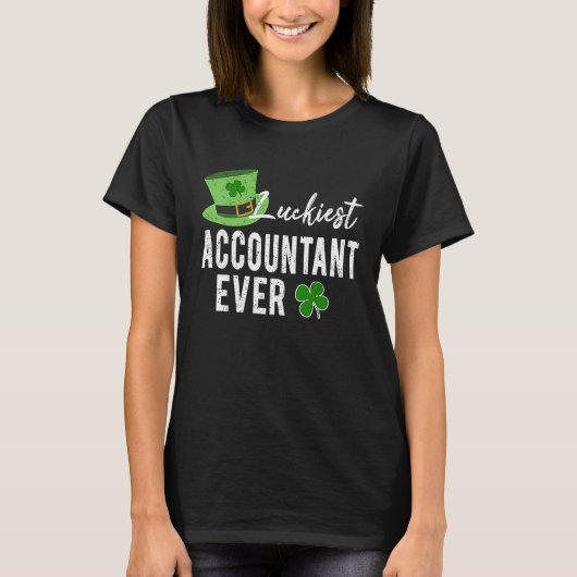 Luckiest Accountant Ever Accounting CPA St Patrick T-shirt (Voorkant)
