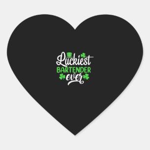 Luckiest Bartender Ever Grappig St Patrick's Day S Hart Sticker
