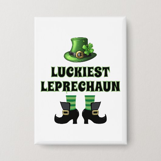 Luckiest Leprechaun Matching St. Patrick's Day Button (Voorkant)