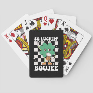 Luckin' Boujee Lucky Shamrock St Patrick's Day Pokerkaarten