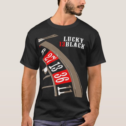 Lucky 13black t-shirt (Voorkant)