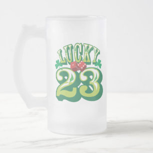 Lucky 23 Glass Beer Mok
