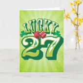 Lucky 27-jarige kaart (Gele Bloem)