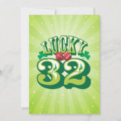 Lucky 32 - Invitation personnalisée à la fête d'an (Dos)