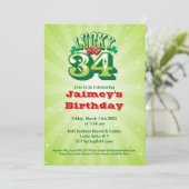 Lucky 34 - Invitation personnalisée à la fête d'an (Debout devant)