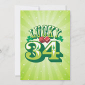 Lucky 34 - Invitation personnalisée à la fête d'an (Dos)