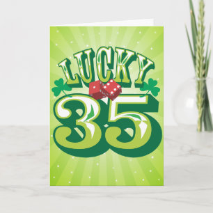 Lucky 35 Verjaardag Kaart