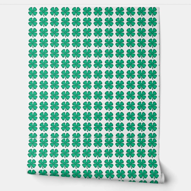 Lucky 4 feuilles Irlandais Clover papier peint vin (Déroulement)
