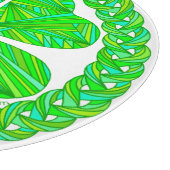 Lucky 4 Leaf Clover Celtic Shamrock Green Irish Snijplank (Hoek)