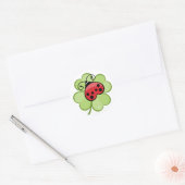 Lucky 4 Leaf Clover Ladybug Ladybird Cute Stickers (Envelop)