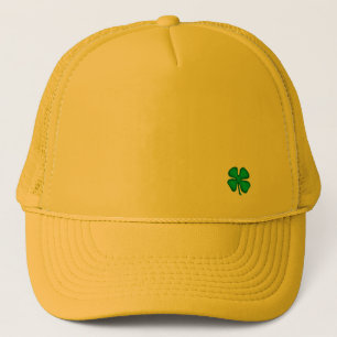 Lucky 4 Leaf Ierse klaver gele schuim trucker hoed Pet
