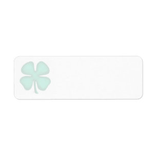 Lucky 4 Leaf Ierse Klaver retouradreslabels w Etiket