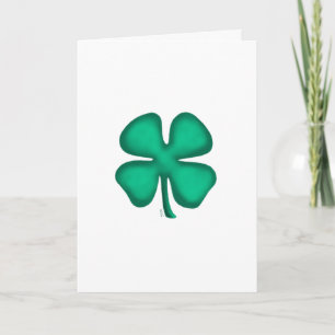Lucky 4 Leaf Ierse klaver wenskaart (verticaal) Kaart
