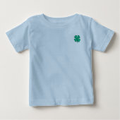 Lucky 4 Leaf Irish Clover blue T shirt (Voorkant)