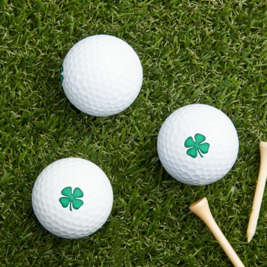 Lucky 4 Leaf Irish Clover de valeur golf balles (Herbe in situ)