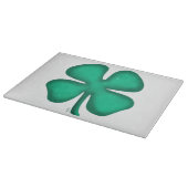 Lucky 4 Leaf Irish Clover glazen snijplank (Hoek)