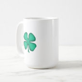 Lucky 4 Leaf Irish Clover grande tasse (Devant gauche)