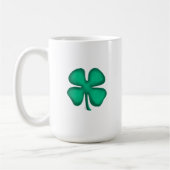 Lucky 4 Leaf Irish Clover grande tasse (Gauche)