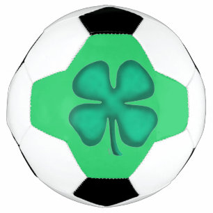 Lucky 4 Leaf Irish Clover green balle de football