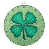 Lucky 4 Leaf Irish Clover groen dartboard Dartbord (Voorkant)