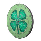 Lucky 4 Leaf Irish Clover groen dartboard Dartbord (Voorkant Rechts)