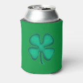 Lucky 4 Leaf Irish Clover groene koelbox 2-zijdig Blikjeskoeler (Blikje Achterkant)