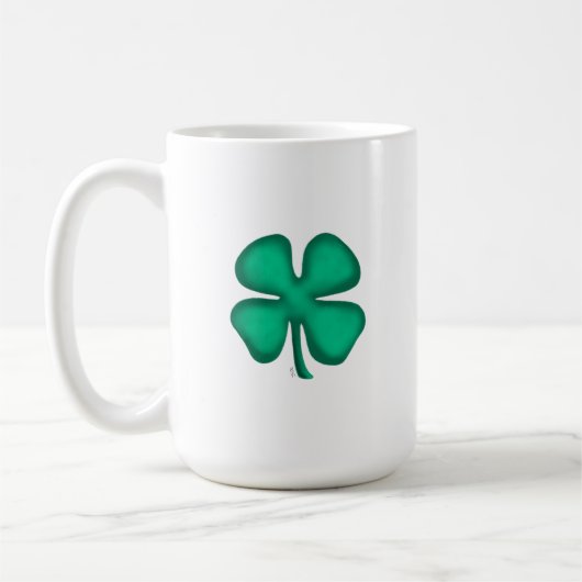 Lucky 4 Leaf Irish Clover grote mok (Links)