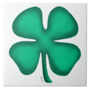 Lucky 4 Leaf Irish Clover grote tegel Tegeltje