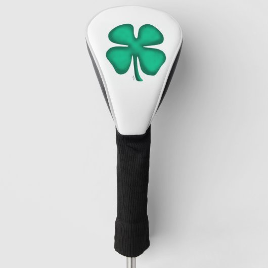 Lucky 4 Leaf Irish Clover-hoofddeksel van golfbest Golfheadcover (Voorkant)