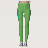 Lucky 4 Leaf Irish Clover leggings (Voorkant)