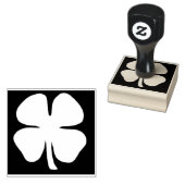 Lucky 4 Leaf Irish Clover omgekeerde lg rubber ste Rubberstempel (Gestempeld)