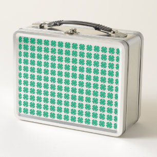 Lucky 4 Leaf Irish Clover roestvrij stl lunchbox