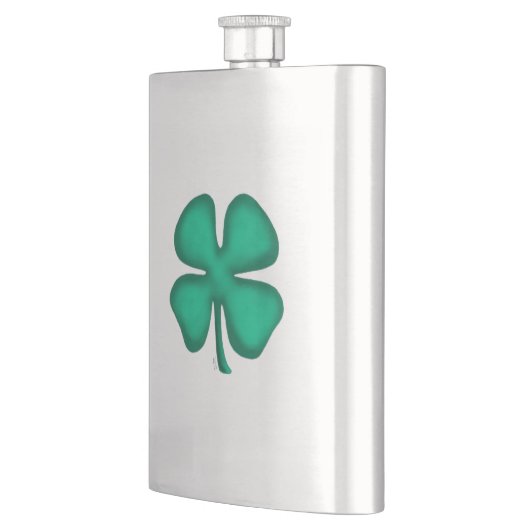 Lucky 4 Leaf Irish Clover roestvrijstalen kolf Flacon (Links)