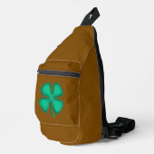 Lucky 4 Leaf Irish Clover sac à dos brun (Coin droit)