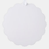 Lucky 4 Leaf Irish Clover scalloped paper ornament (Achterkant)