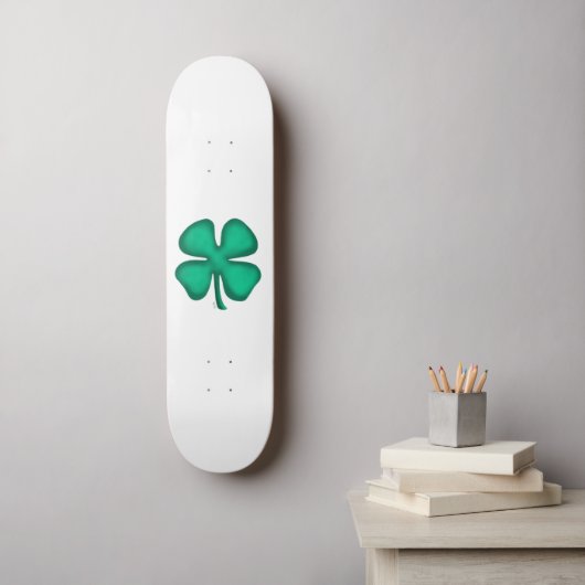Lucky 4 Leaf Irish Clover-skateboard Skateboard (Muurkunst)
