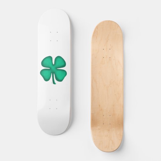 Lucky 4 Leaf Irish Clover-skateboard Skateboard (Voorkant)