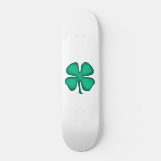 Lucky 4 Leaf Irish Clover-skateboard Skateboard (Voorkant)