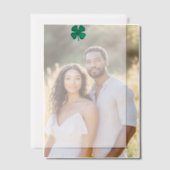 Lucky 4 Leaf Irish Clover vellum papieren Vellum Uitnodigingen (Offset (Koppel))