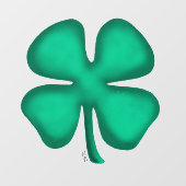 Lucky 4 Leaf Irish Clover venster cling back stick Raamsticker (Vel)