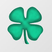 Lucky 4 Leaf Irish Clover venster cling back stick Raamsticker (Vel)