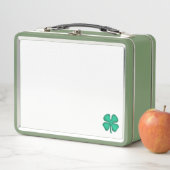 Lucky 4 Leaf Irish Clover wit n groen lunchbox (In situ)