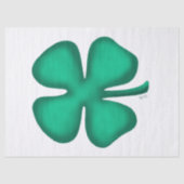 Lucky 4 Leaf Irish Clover wit tissuepapier (Voorkant)