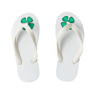 Lucky 4 Leaf Irish Clover witte peuter teenslipper Kinder Teenslippers