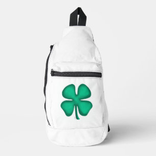 Lucky 4 Leaf Irish Clover witte rugzak